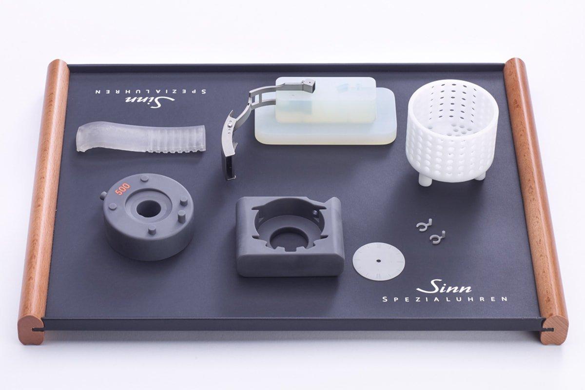 3D-gedruckte, prototypische Uhrenbestandteile, Vorrichtungen und Prüfgeräte, die mit dem Form 3 hergestellt wurden.