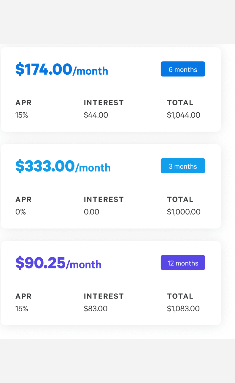 Pay over time