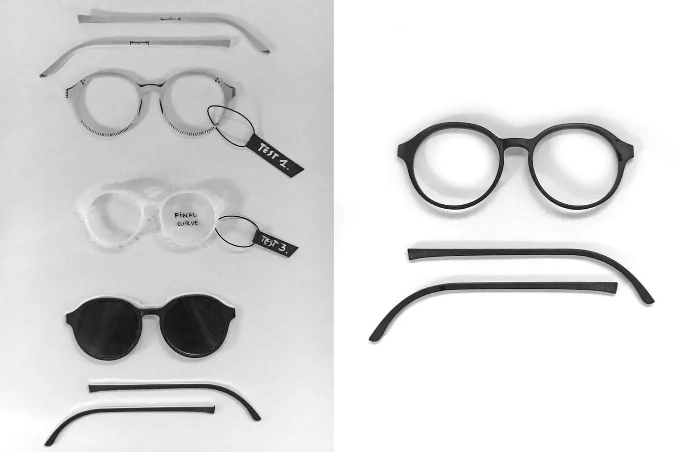 rapid prototypes of reading glasses