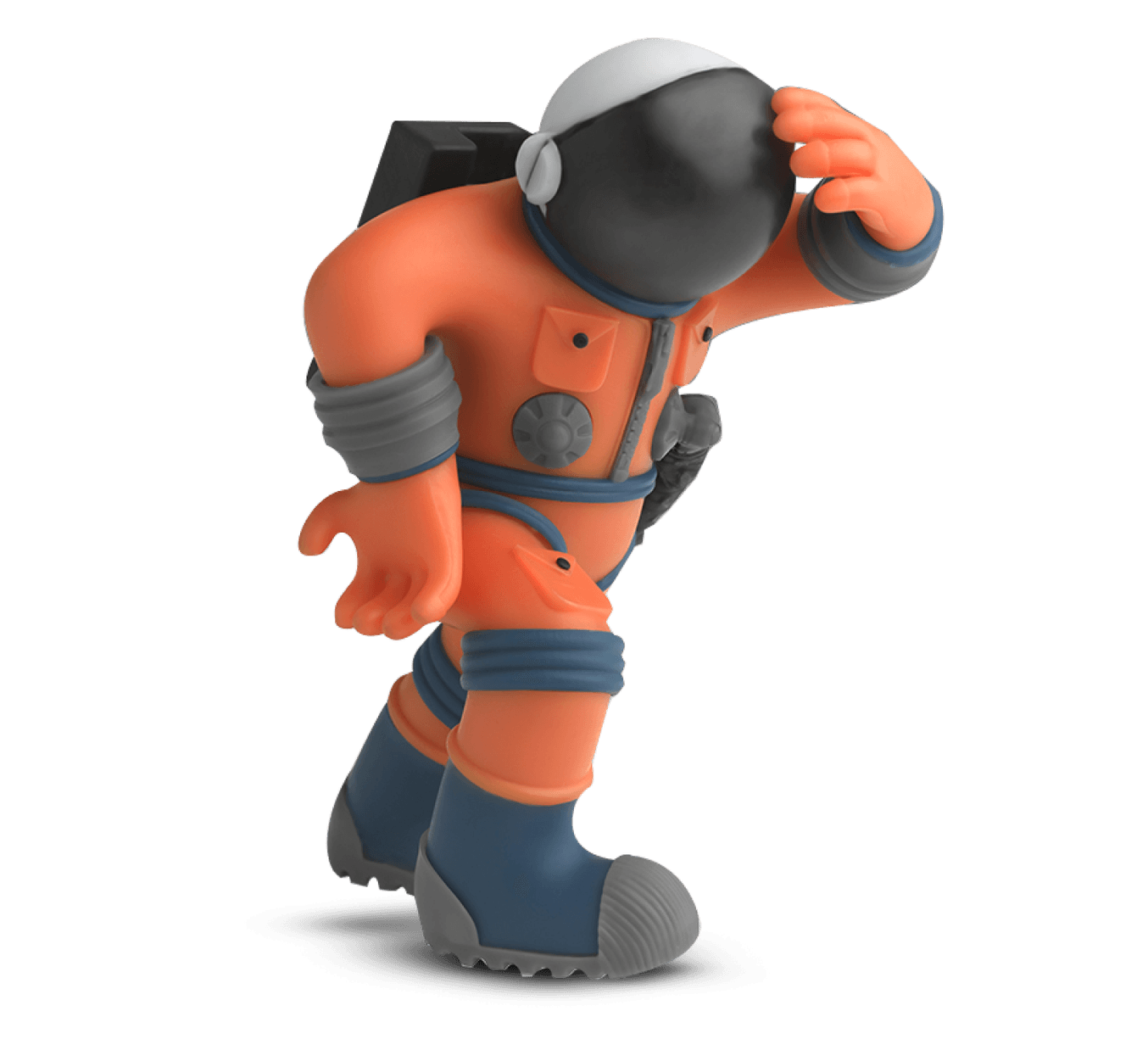 Color Kit Resin Astronaut in grey shades, orange and blue