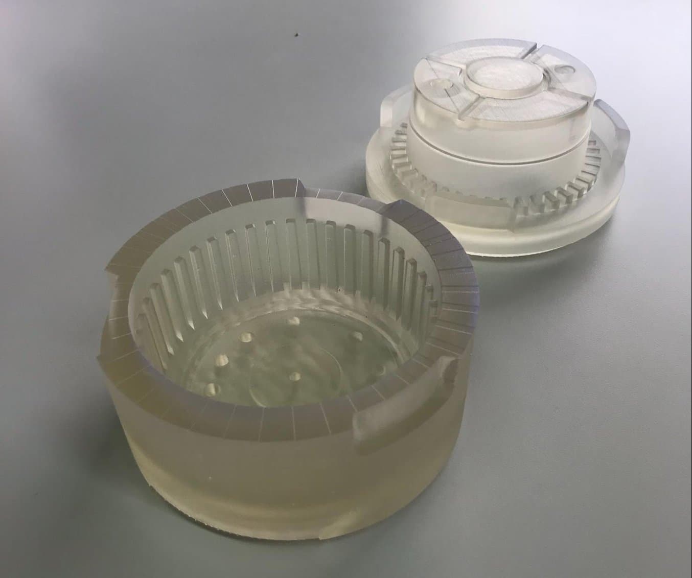 Moule imprimé en 3D en Clear Resin pour injection de cire.