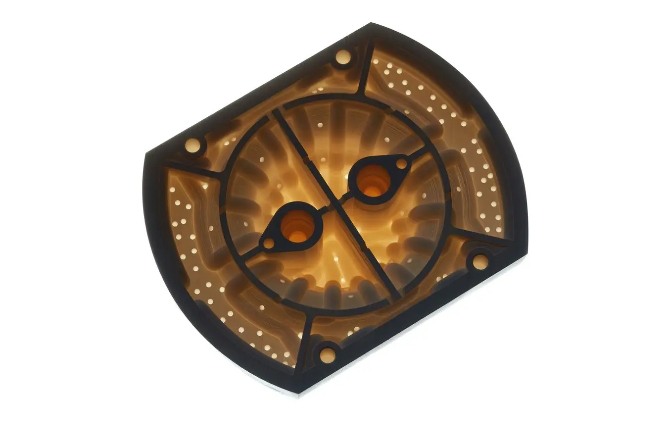 Das 3D-gedruckte Thermoformwerkzeug beinhaltete Kühlkanäle zur Temperaturregulierung.