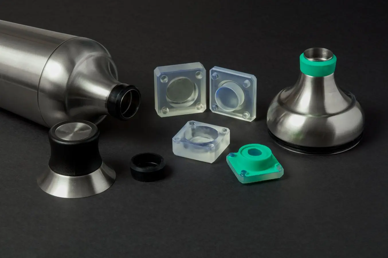 OXO uses compression molding for prototyping soft components such as watertight gaskets.