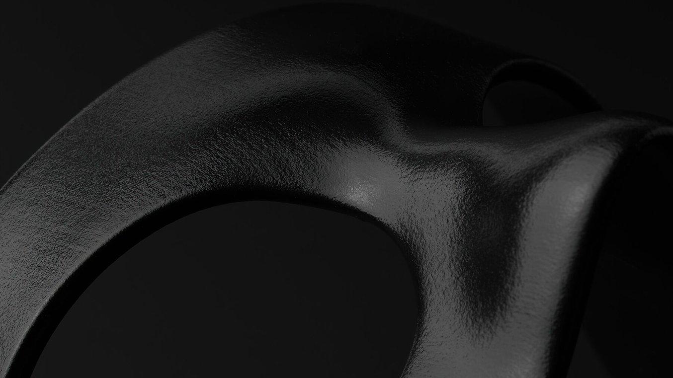 Close up on a lightly textures surface of a black nose protection mask