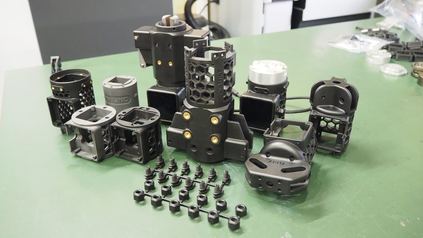 Fuse 1で量産を行ったARMAのロボット用グリッパーのパーツ。