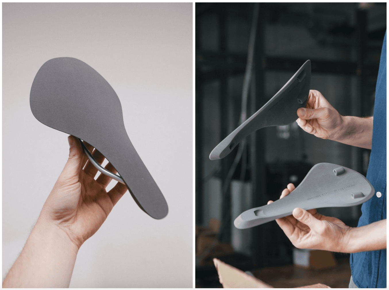 The base was printed using the Fuse 1 and Nylon 12, which is characterized by its high tensile strength, ductility and stability that the saddle needs.