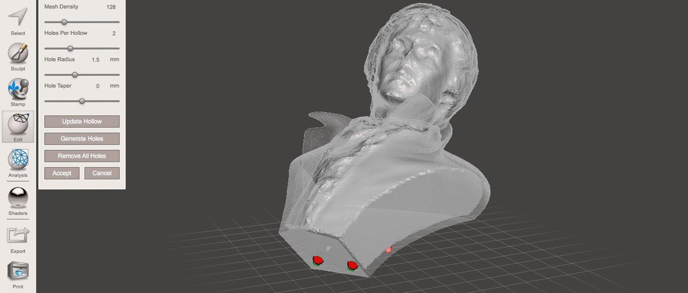 Hohles 3D-Modell zum 3D-drucken in Meshmixer