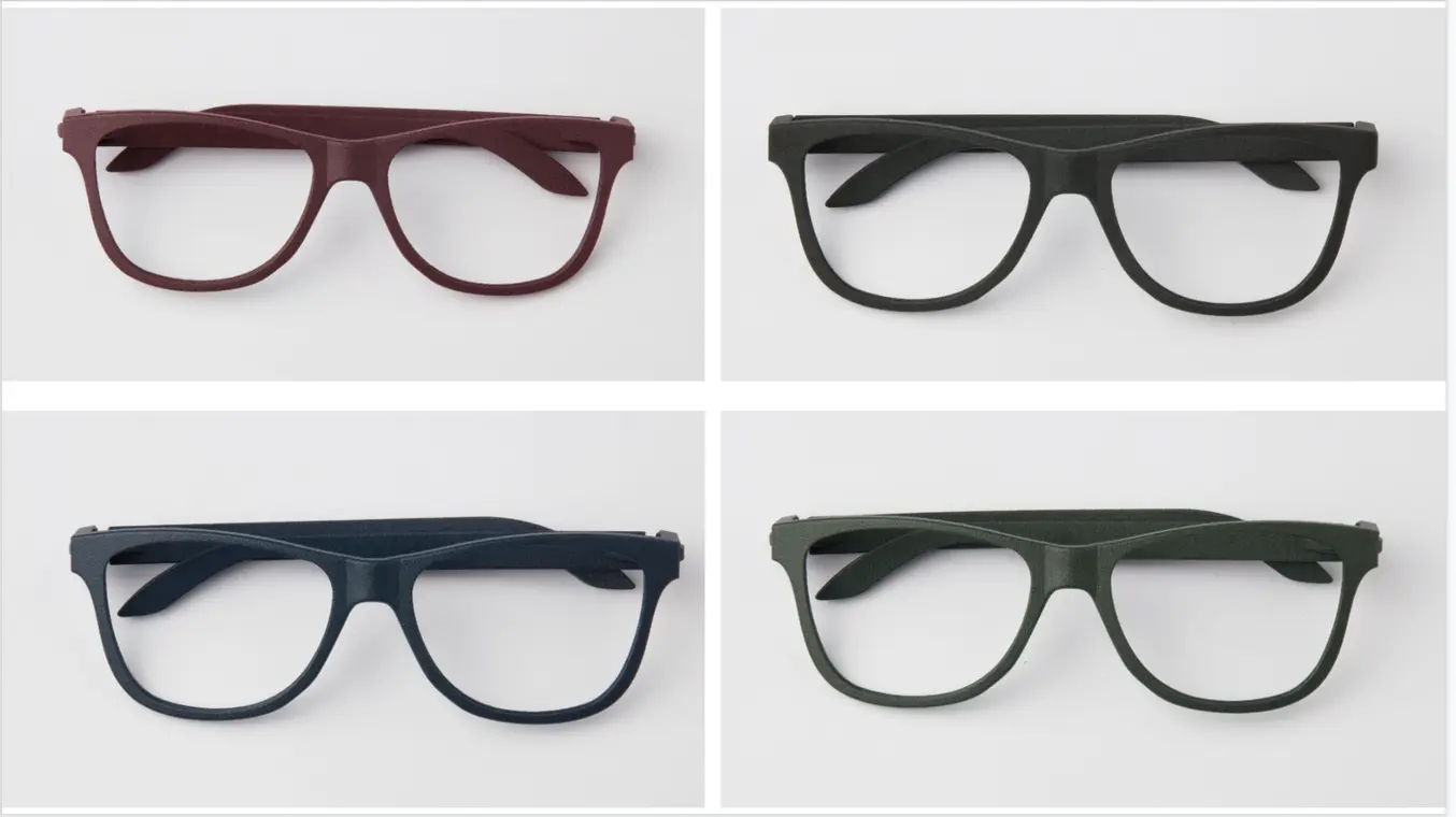 four dyed eyewear frames
