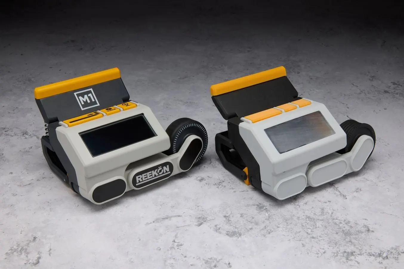 Prototype and final measuring tools side by side.