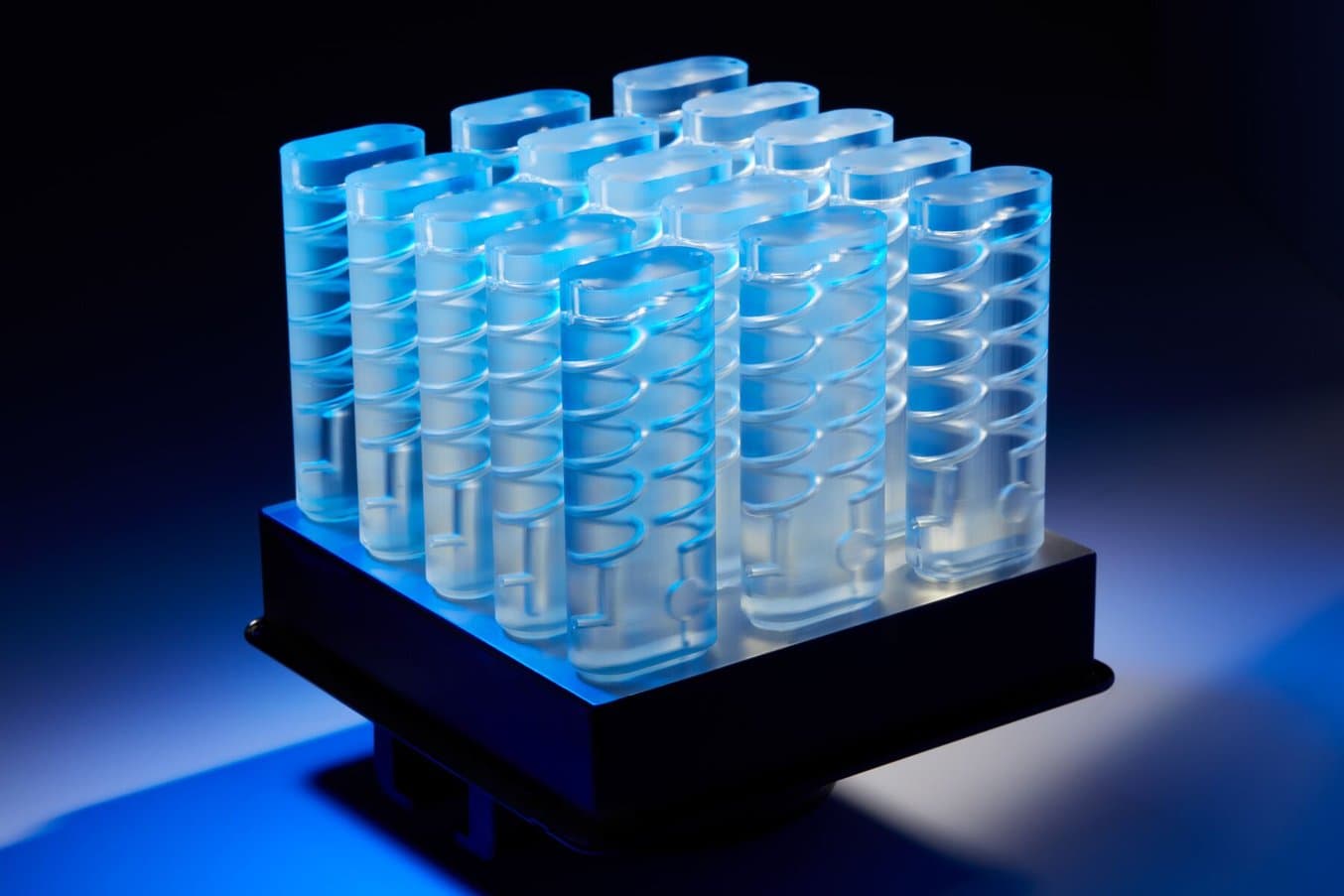 equipo de investigación de fluídica impreso en 3d