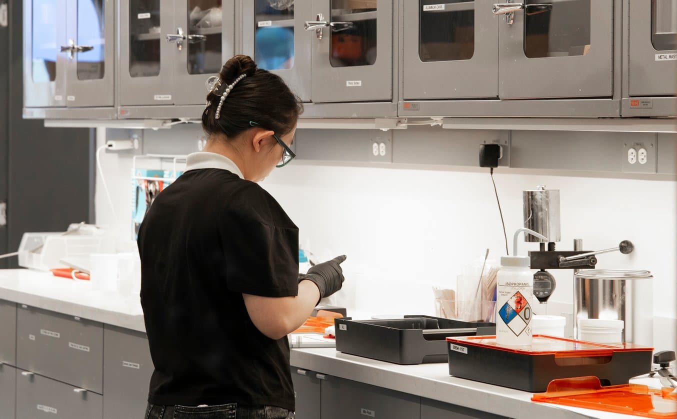 Person working in a lab