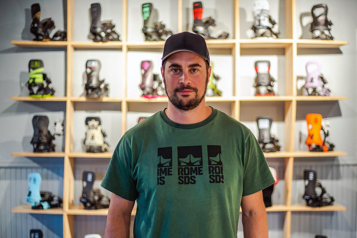 Justin Frappier, lead product designer at Rome Snowboards.