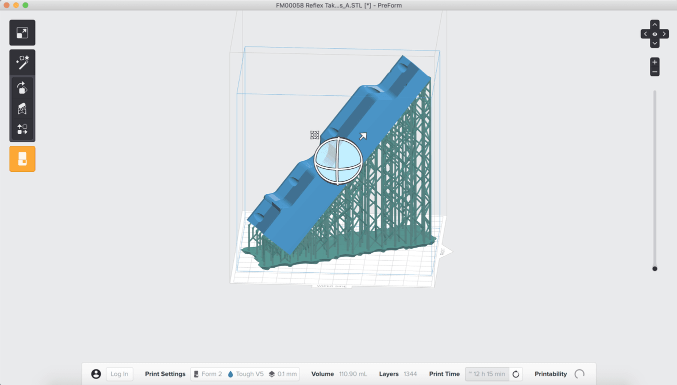 Verwenden Sie die Software PreForm, um die Teile für den Druck auf den 3D-Druckern von Formlabs vorzubereiten.