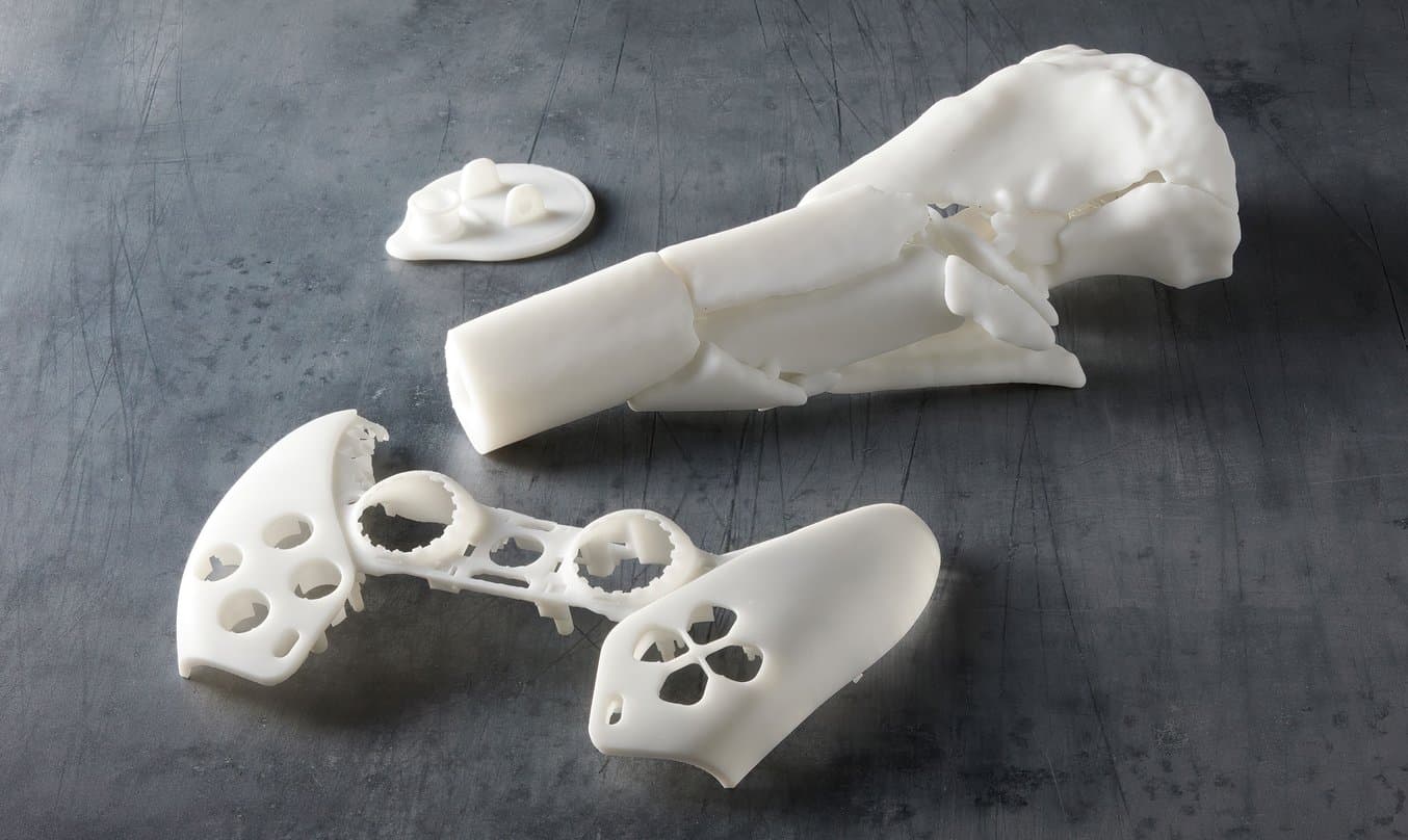 Parts 3D printed with White Resin