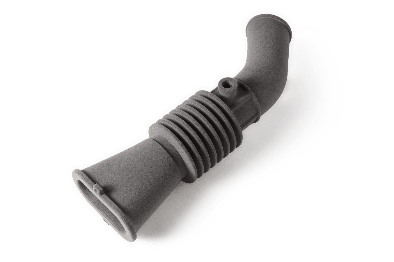 Flexible tubing 3D printed on the Fuse Series SLS 3D printers.