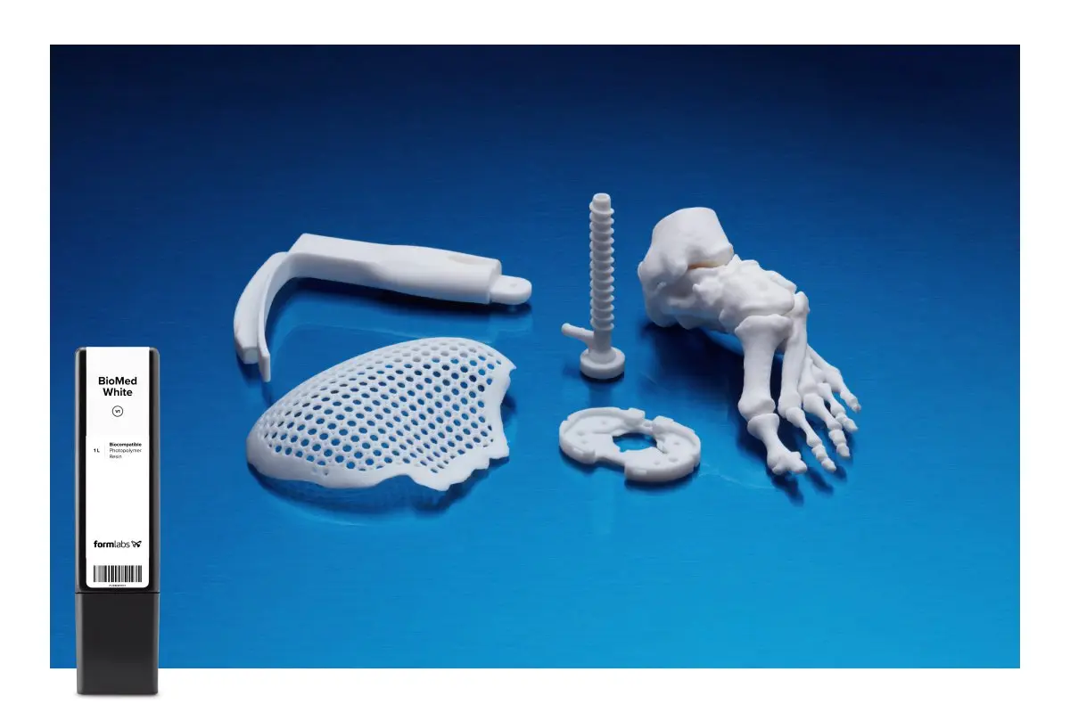 BioMed White Resin - Pièces médicales imprimées en 3D