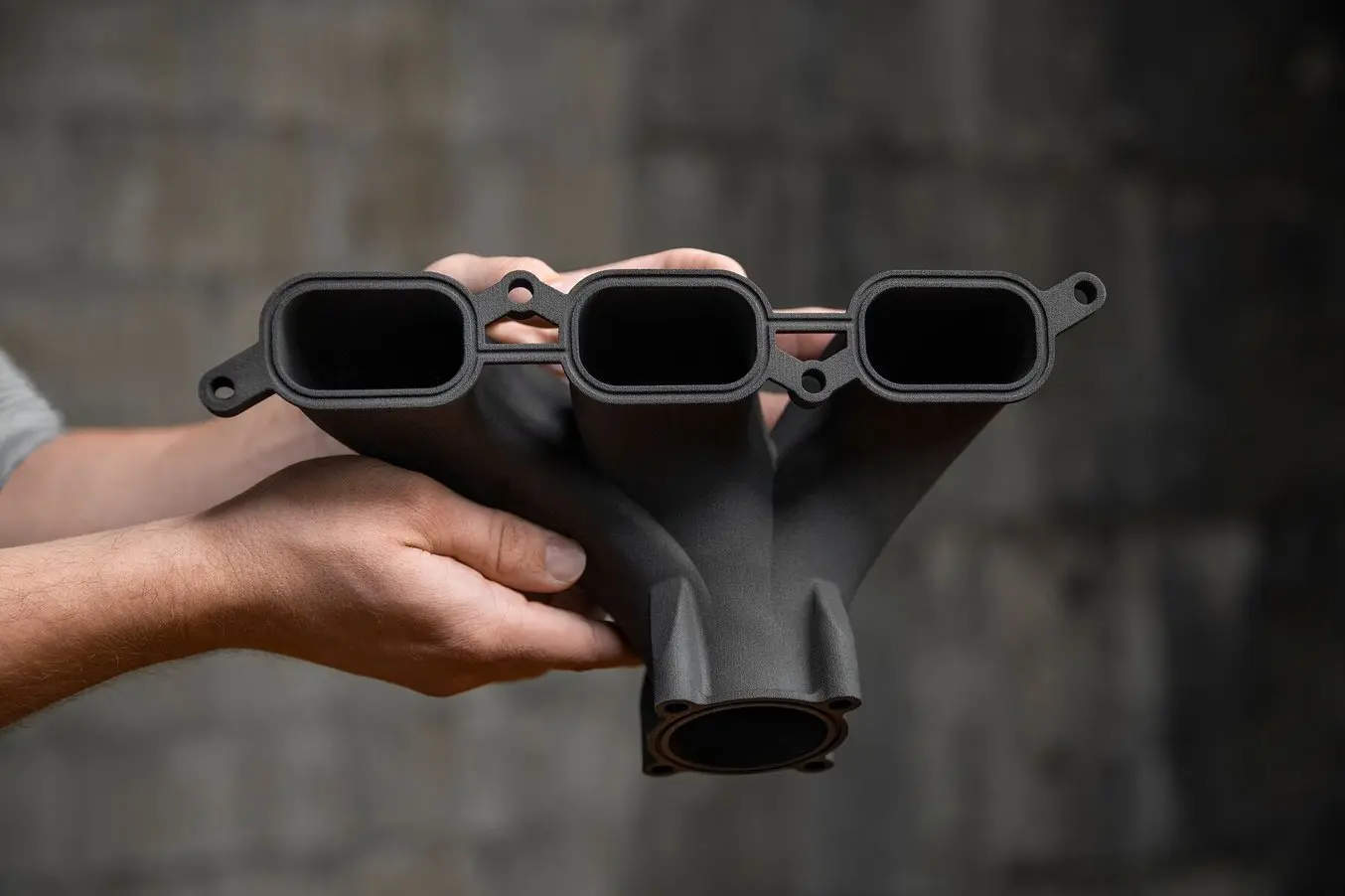 intake manifold printed on the SLS 3D printer fuse 1+ 30W