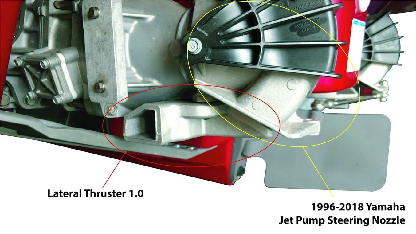 La primera versión del Lateral Thruster, mecanizada a partir de aluminio