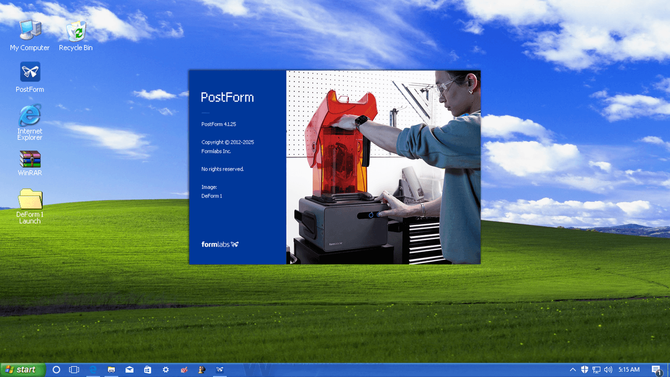 Windows desktop showing PostForm software