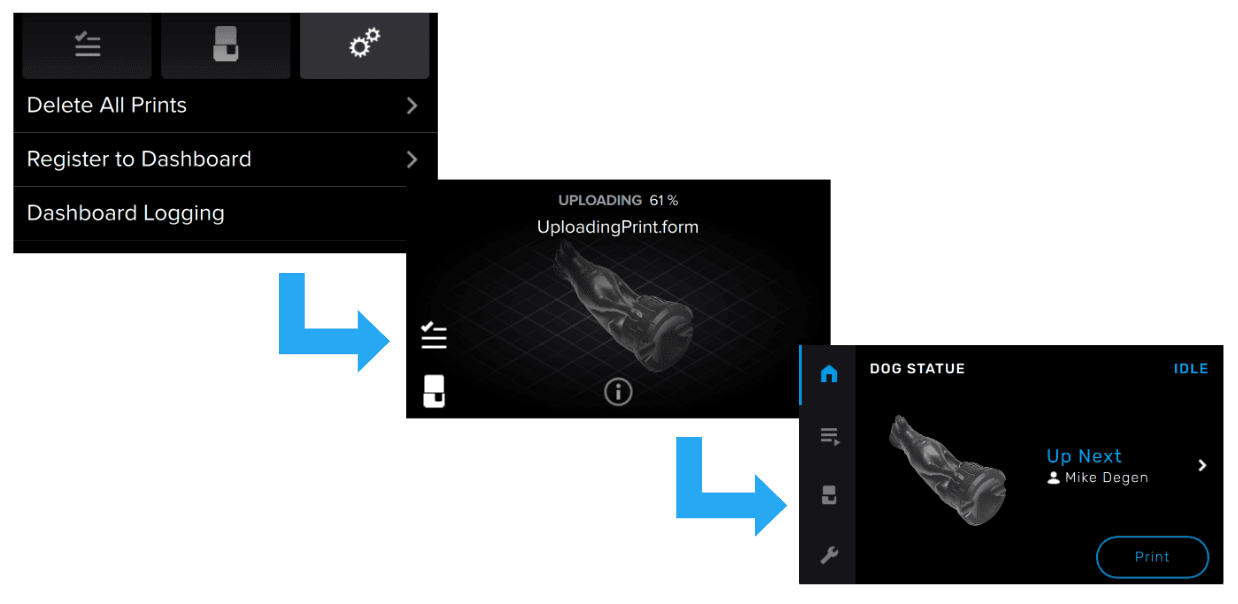 Drei bedeutende Versionen der Touchscreen-Benutzeroberfläche in den letzten dreieinhalb Jahren. Das Navigationsmenü ist nach links gewandert, damit der horizontale Bildschirm besser ausgenutzt wird.