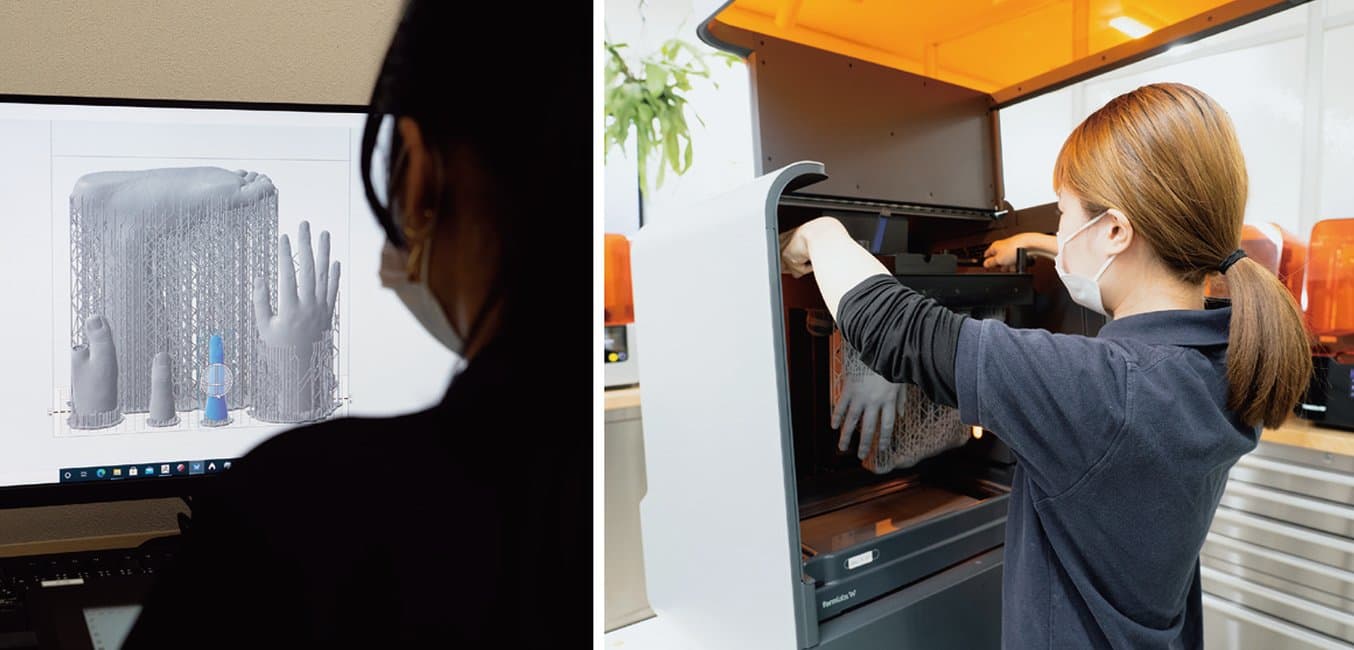 デジタル環境を駆使する愛和義肢製作所の義肢装具士。自らの生産性を高める一方で、患者一人一人と向き合う時間に重きを置いているという。