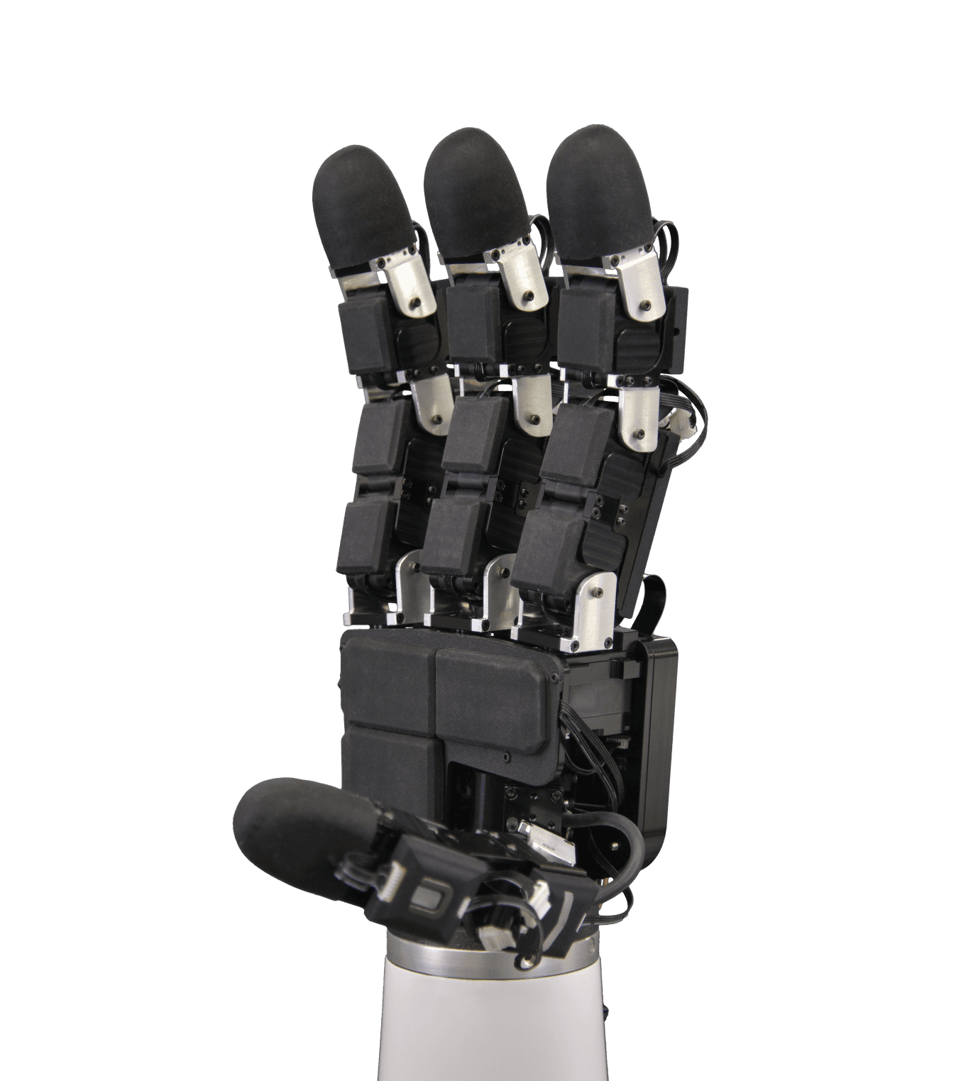 robotic hand with end of arm tooling as contact sensors