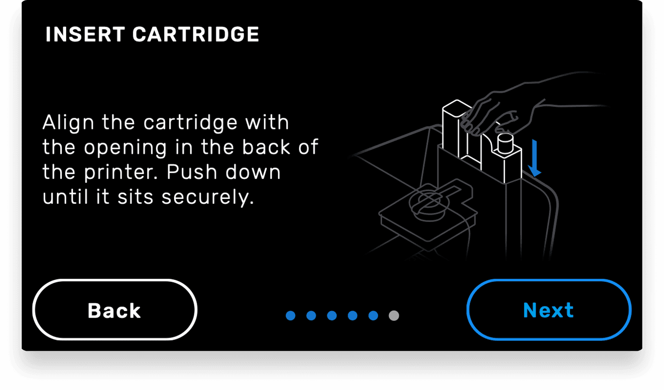 Formlabs Get Started Instructions - Insert Cartridge