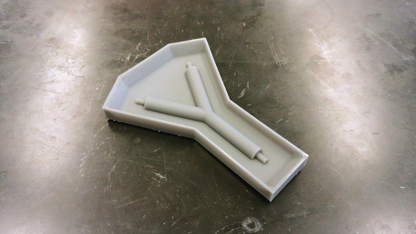 Grey Resin - Modello della struttura stampato in 3D.