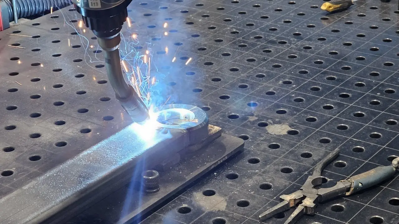 Welding in action