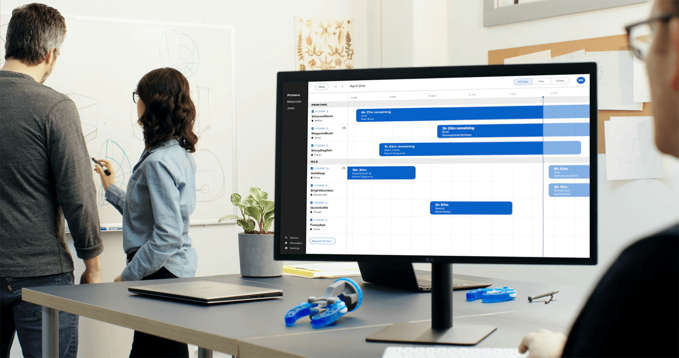 Die Funktion Zeitplan im Cloud-basierten Dashboard ermöglicht die Verwaltung mehrerer Anwender und Drucker in einem Unternehmen.