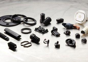 Various black silicone medical devices