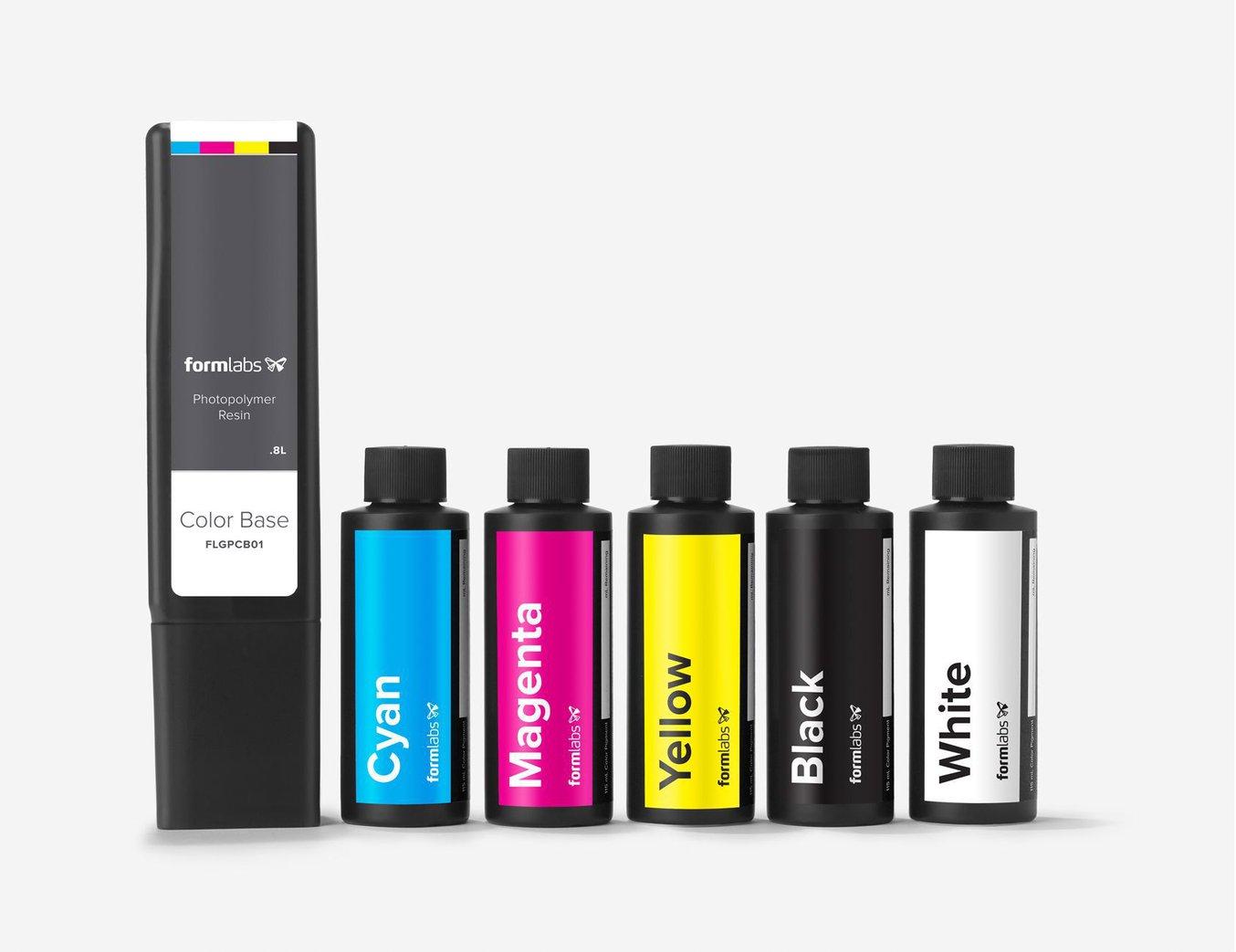 Color Kit - Resins Cyan, Magenta, Yellow, Black and White