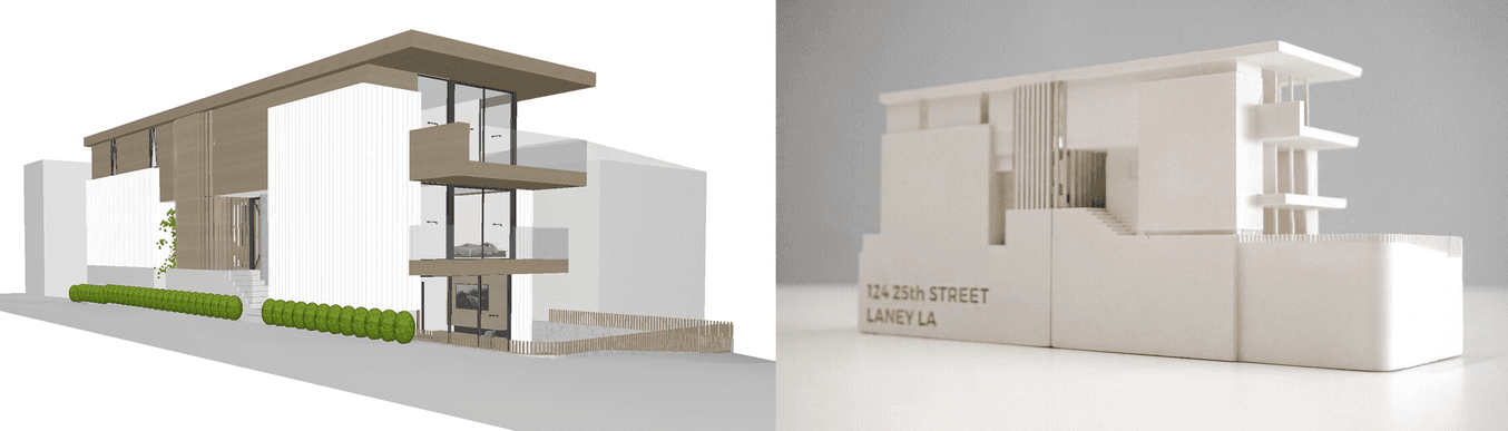3D printing scale architecture models Laney LA Manhattan Beach House