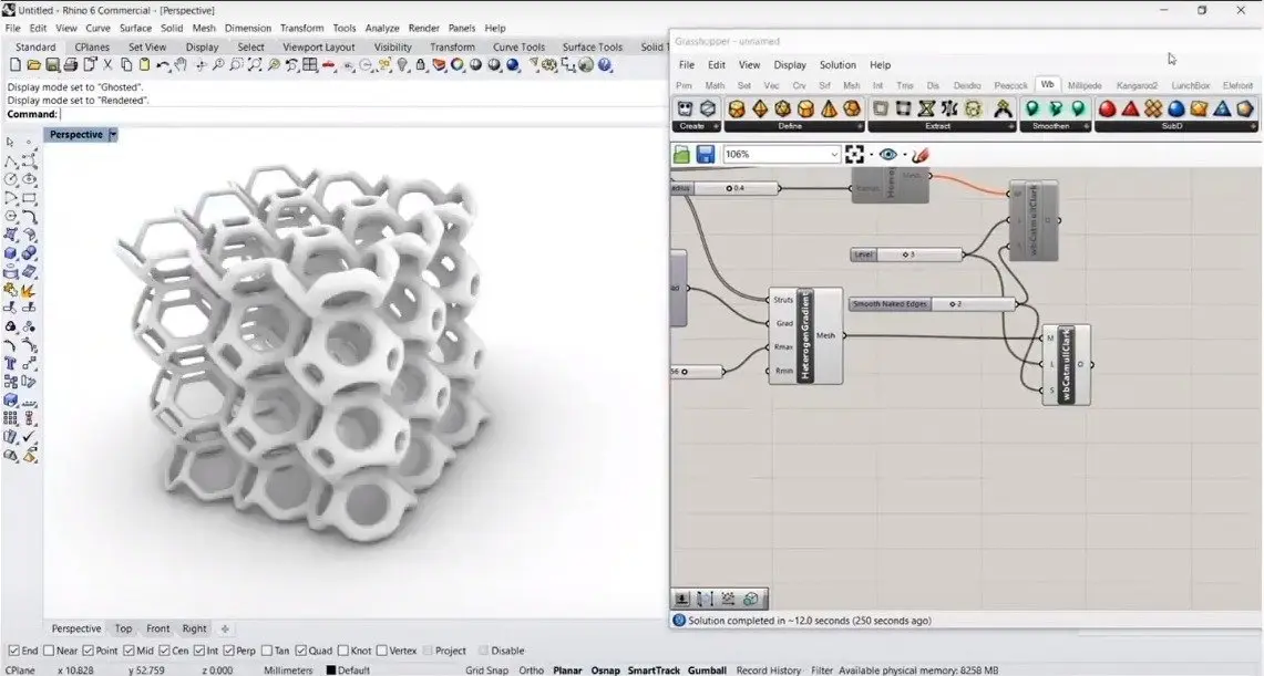 Grasshopper 3D para Rhino está en la vanguardia de la generación de geometrías complejas.