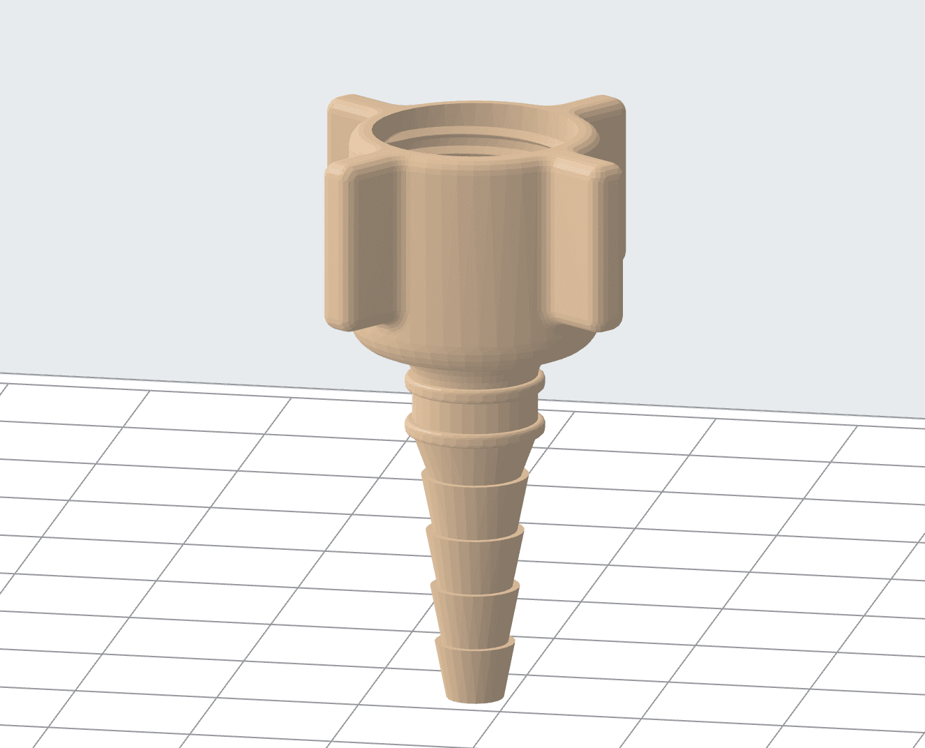 3D-Modell des Sauerstoffregleradapters