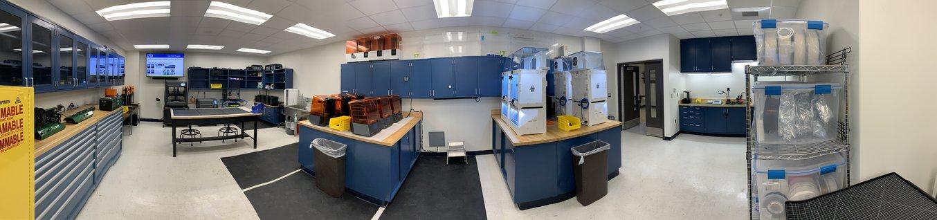 The various technologies available at the MakerSpaceUSNA include Formlabs stereolithography printers, fused deposition modeling units, and selective laser sintering printers.