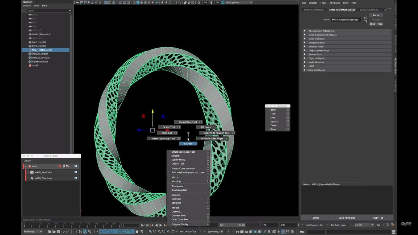 Maya, modellatore poligonale ideale per progetti organici e intricati.