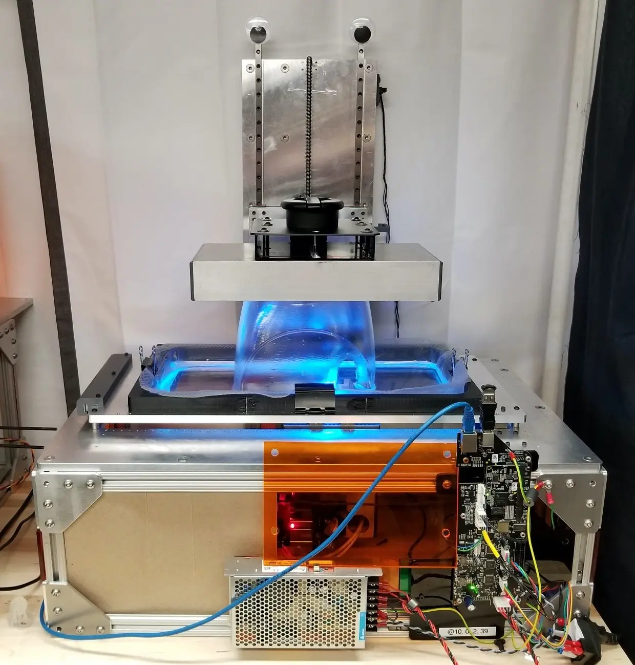 Early works-like prototypes of the Form 3L large-format SLA 3D printer.