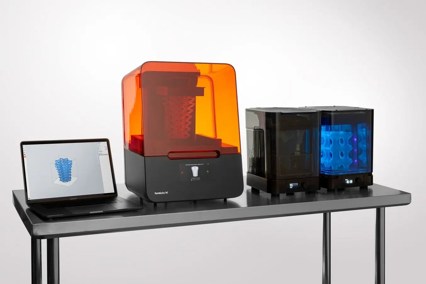 Preform, Form 3, Form Wash, Form Cure - 3D printing workflow