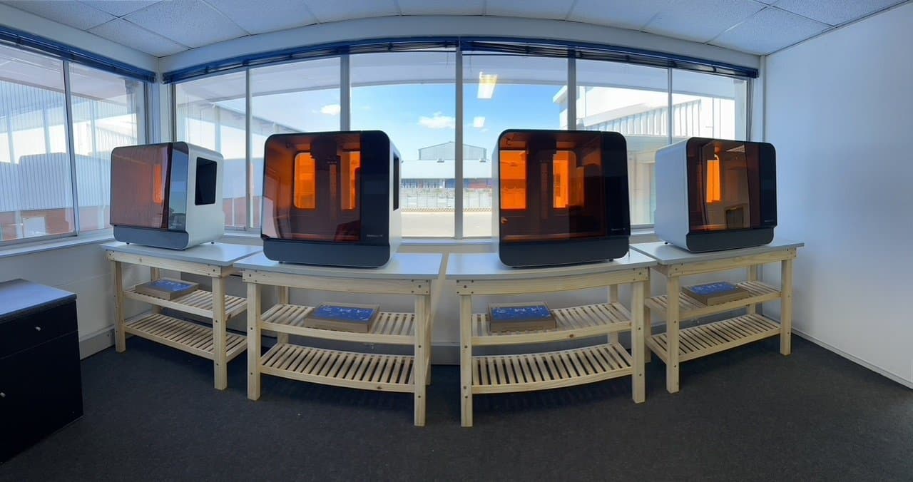 Form 3L 3D printers at Dreamsmith’s workspace in Cape Town, South Africa.