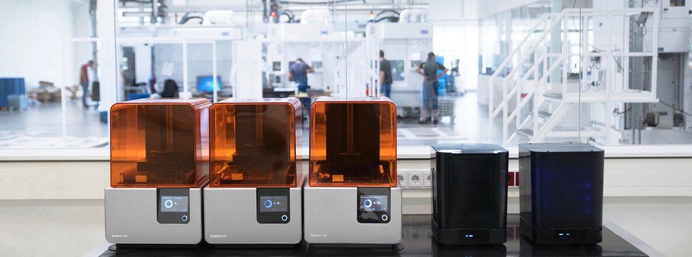 formlabs form 2 3d printer and post processing devices