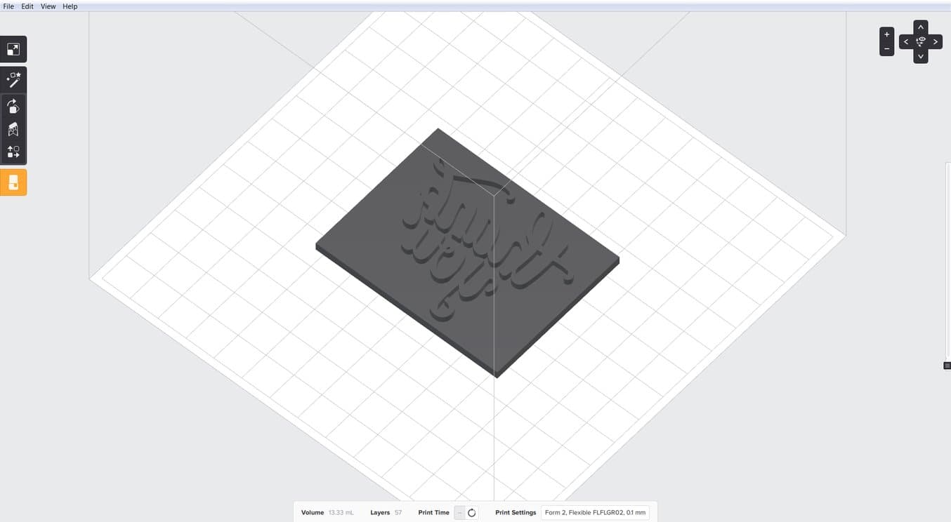 Prepara il timbro per la stampa con PreForm Scopri di più sulla Flexible Resin.