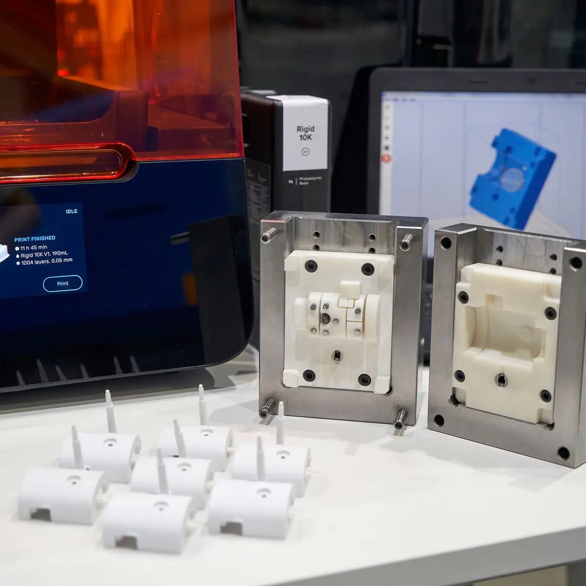 Injection molding with 3D printed molds
