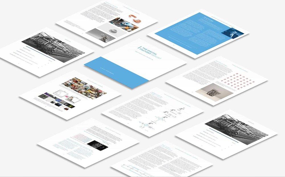 an image of the digital factory report pages