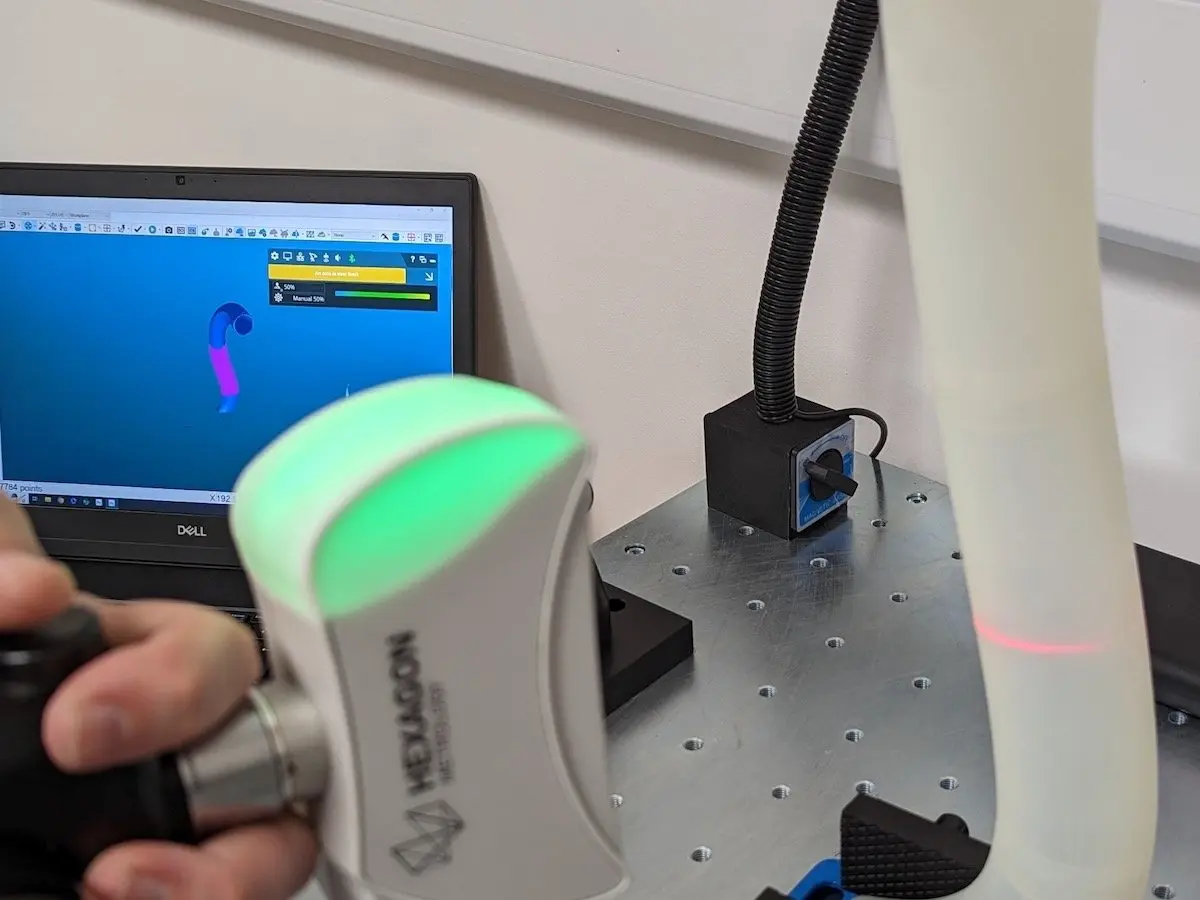 3d scanning a mandrel for an F1 car printed in Durable Resin