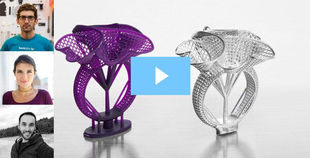 How to Print and Cast Jewelry With Castable Wax Resin webinar formlabs