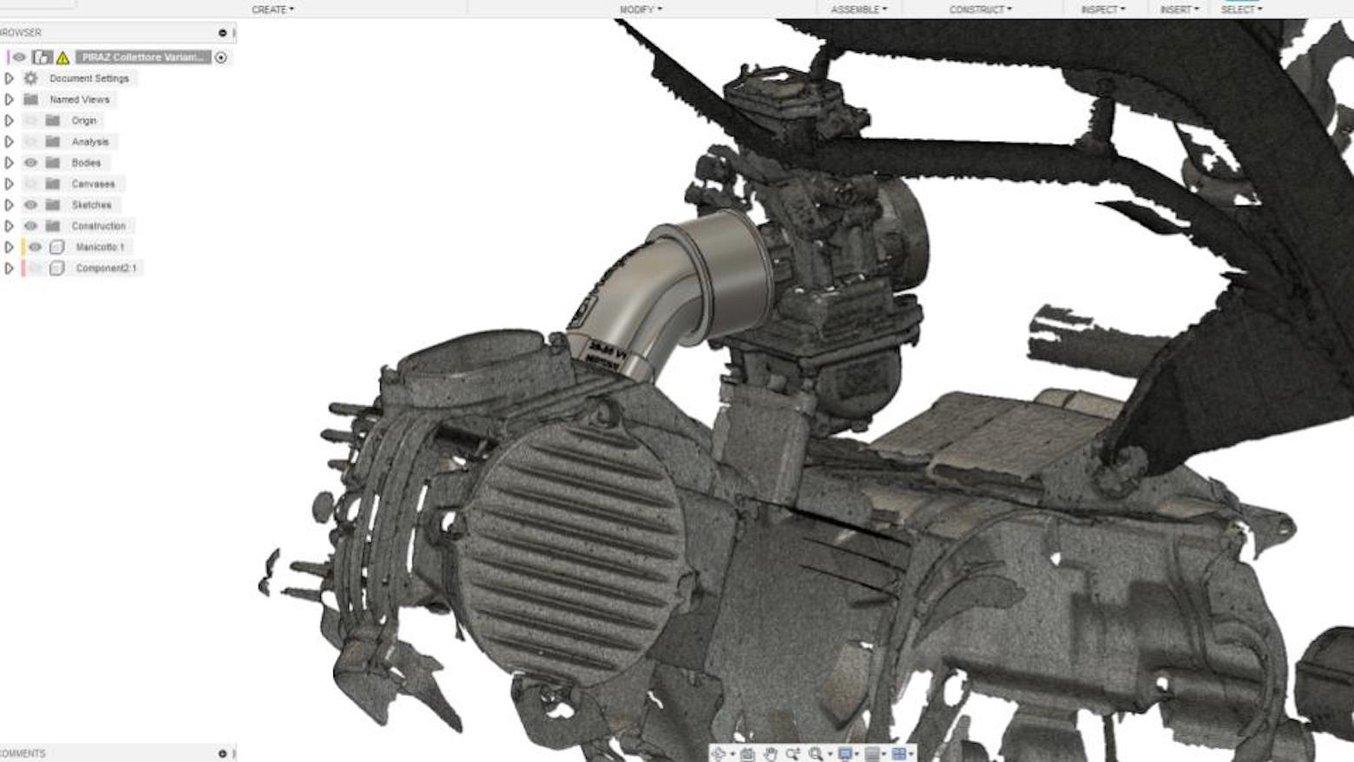 Scan of the pit bike engine.