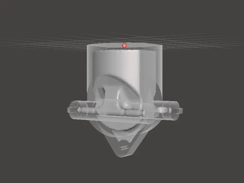 L'aggiunta di cavità al modello può consentire di risparmiare tempo e materiale, perché la stampante dovrà solo creare la scocca esterna.