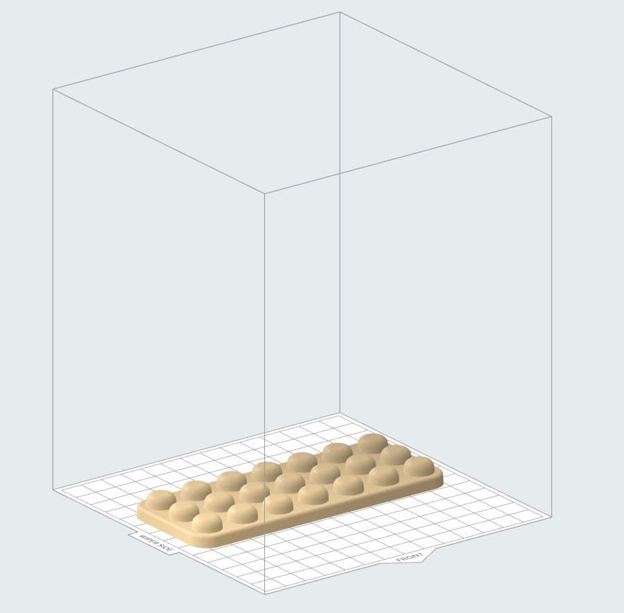 Dans certains cas, les moules mâles peuvent être imprimés directement sur la plateforme de fabrication pour diminuer la durée de l'impression.