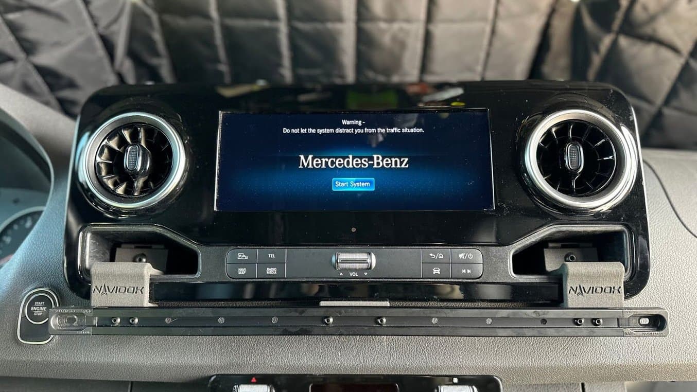 navidock product integrated into a mercedes sprinter van